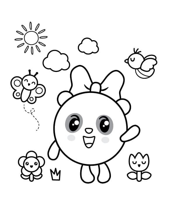 Pandy from BabyRiki Coloring Page