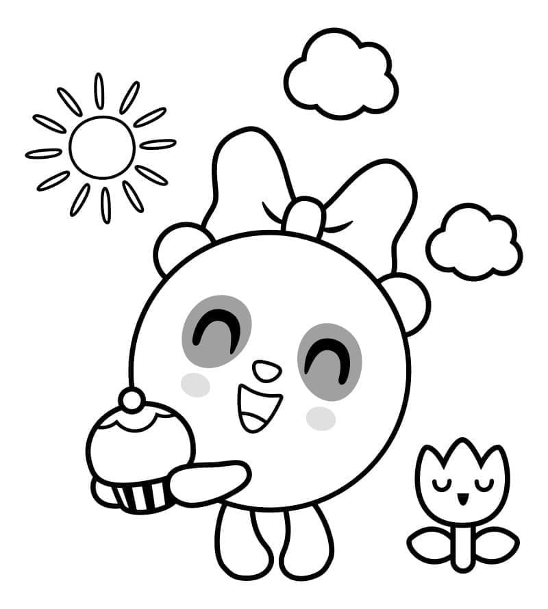 Pandy in BabyRiki Coloring Page