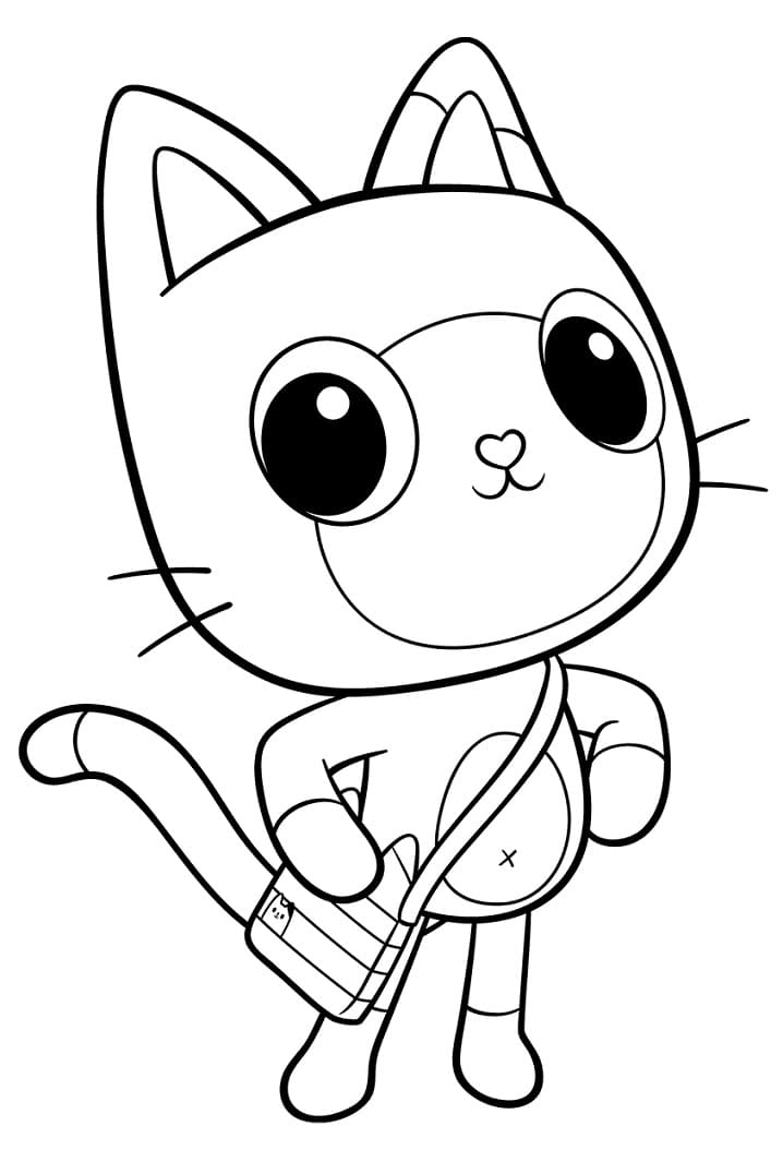 Pandy Paws from Gabby’s Dollhouse Coloring Page