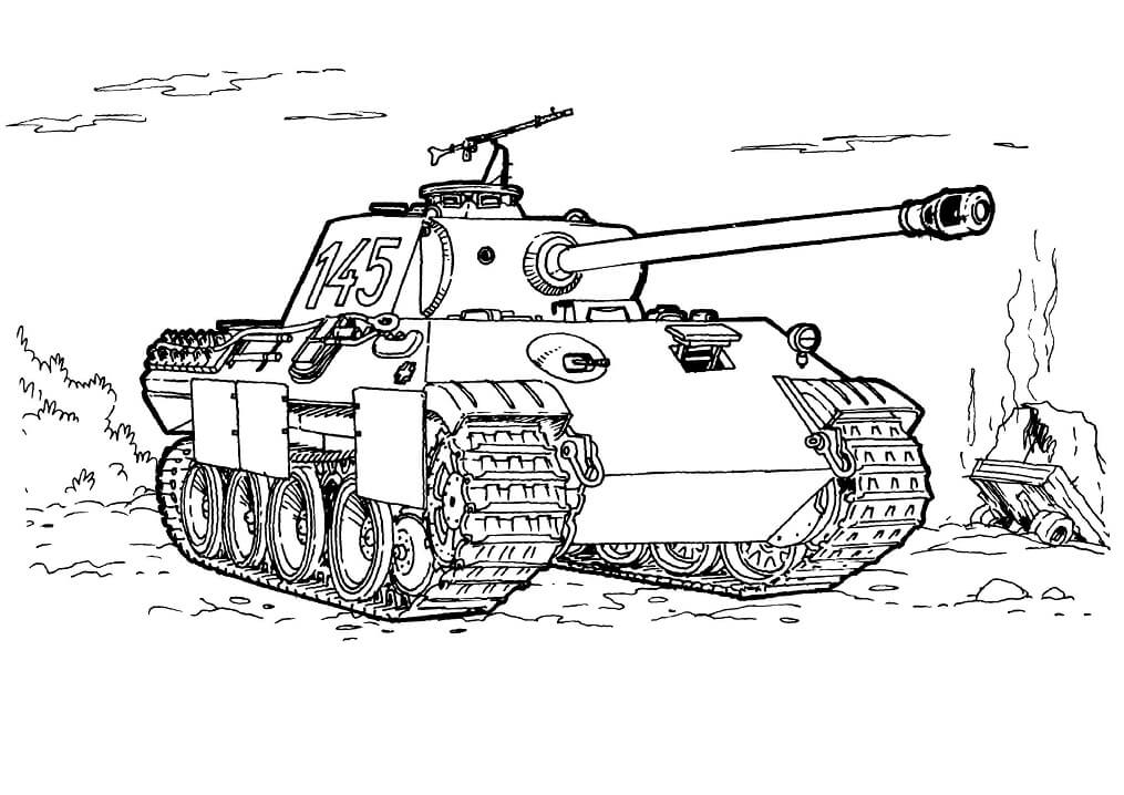 Panther Tank Coloring Page