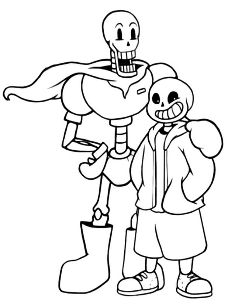 Papyrus with Sans Coloring Page
