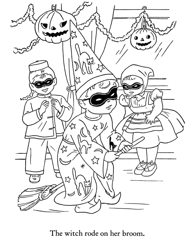 Party Free Halloween Coloring Sheets Kids