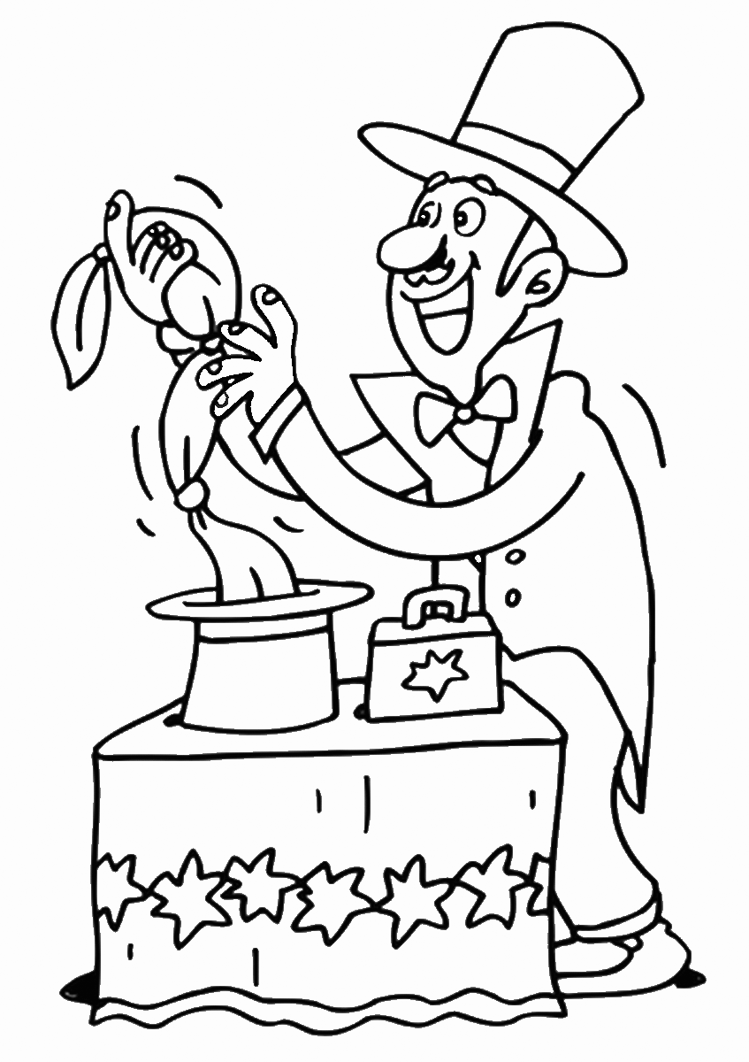 Party Magician Coloring Page