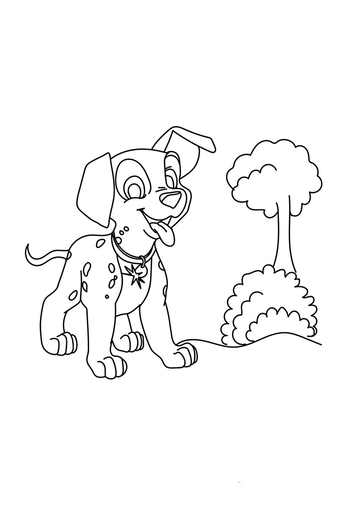 Patch With A Tree Coloring Page