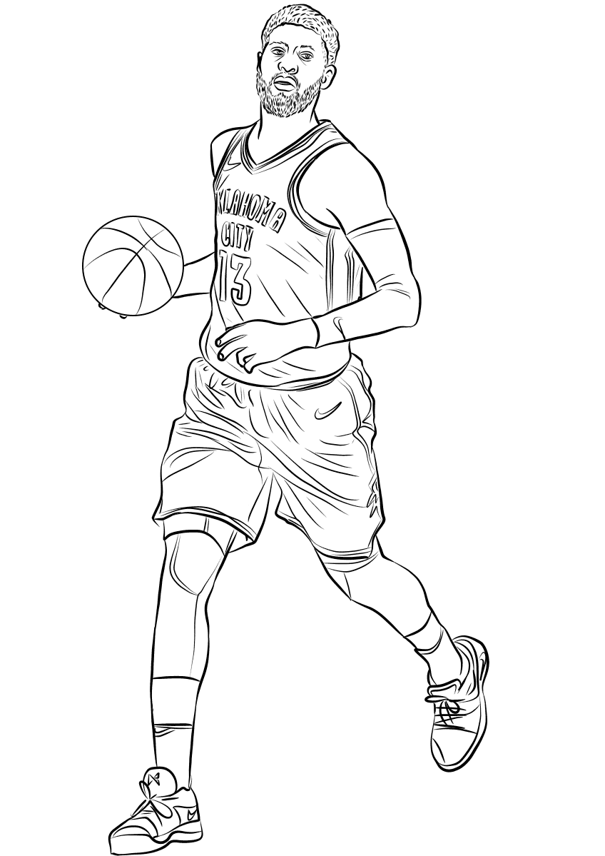 Paul George Coloring Page