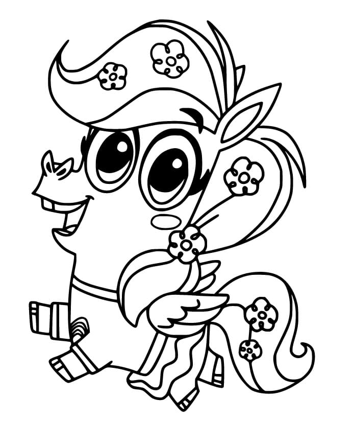 Peg from Corn and Peg Coloring Page