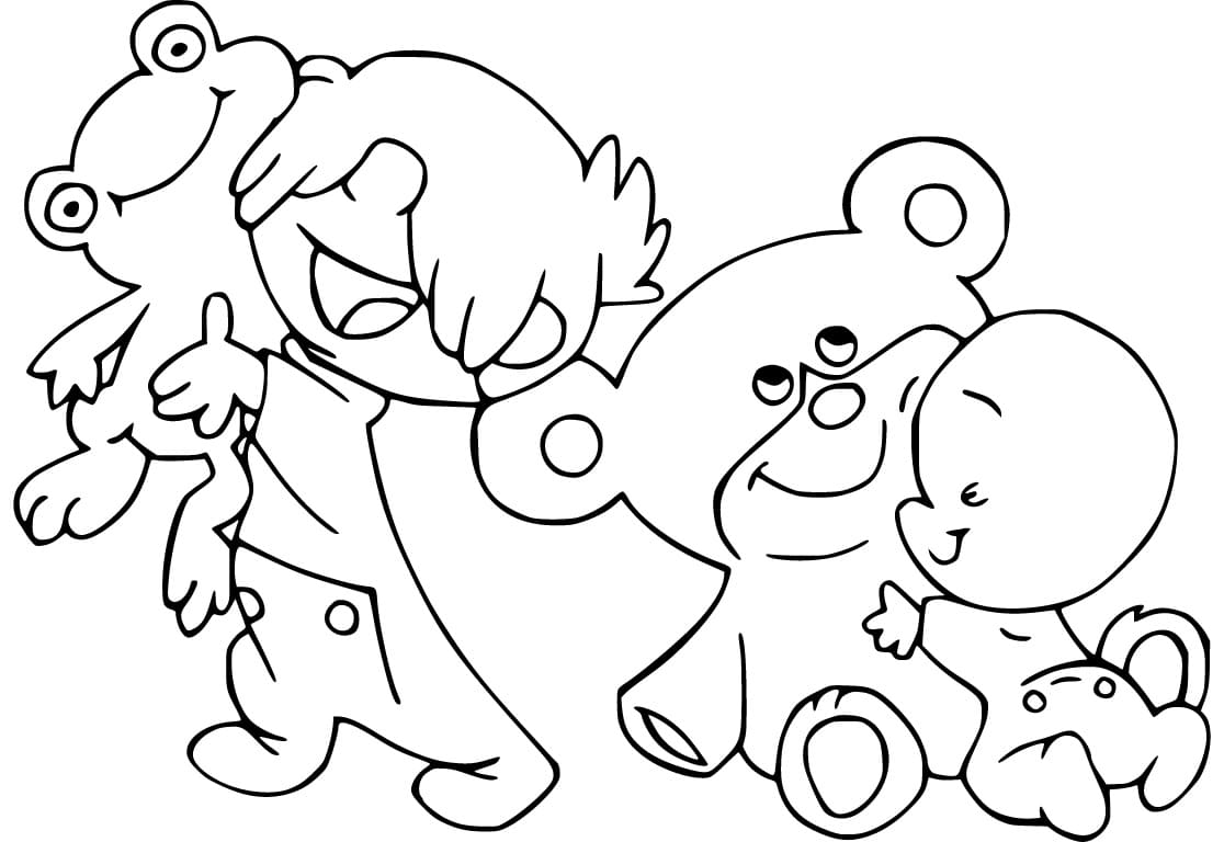 Pelusin and Cuquin Coloring Page