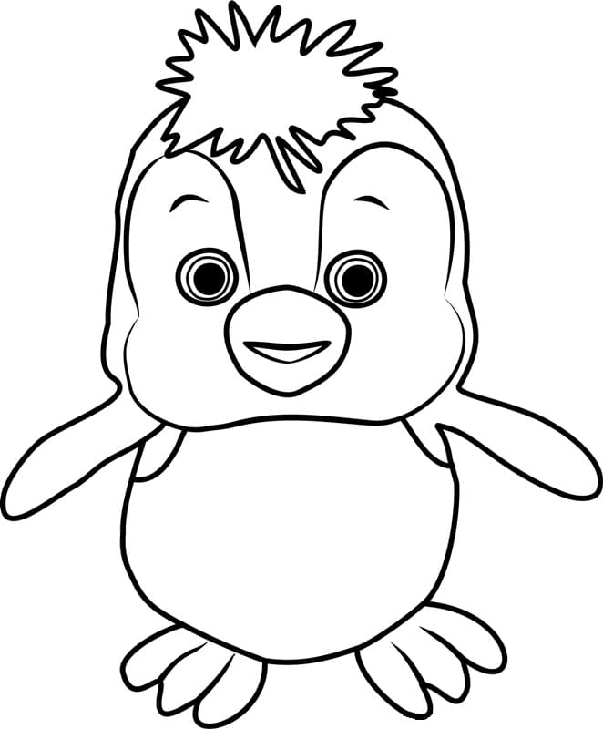 Penguin from Masha and the Bear Coloring Page