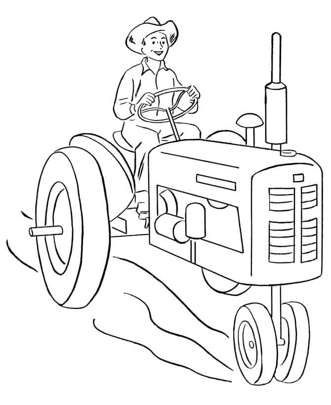 People in a Farm Coloring Page
