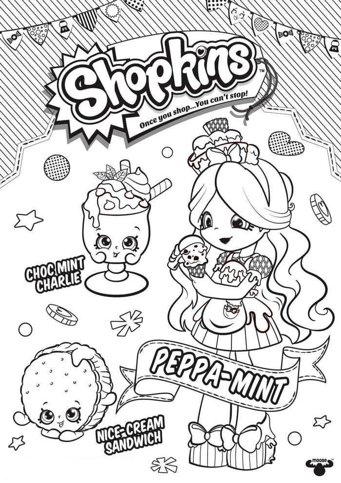 Peppa-Mint Shopkins 2 Coloring Page