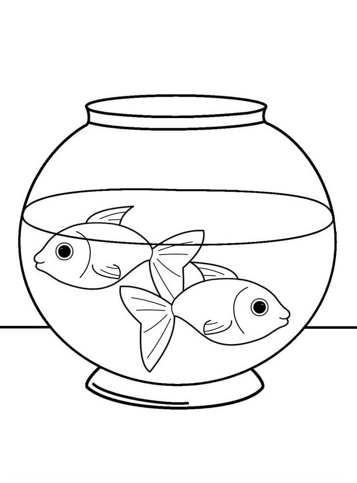 Pet Fishes Coloring Page