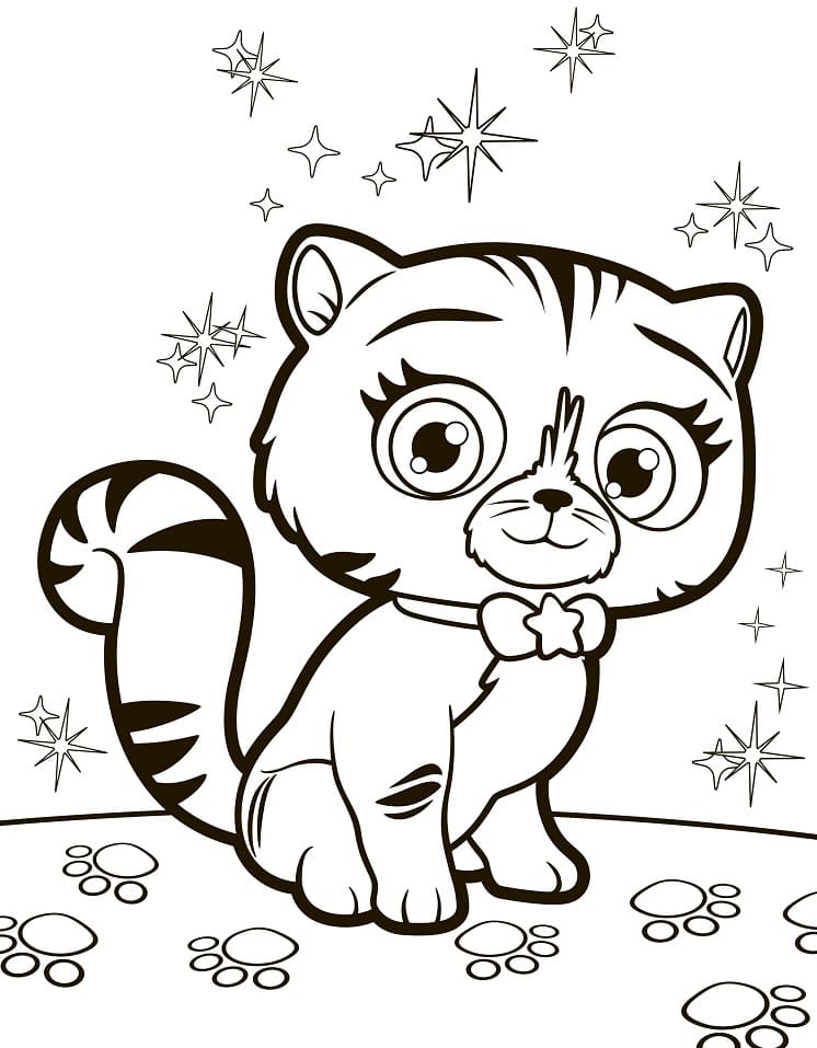 Pet Seven from Little Charmers Coloring Page