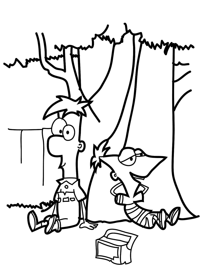 Phineas And Ferb Under The Tree