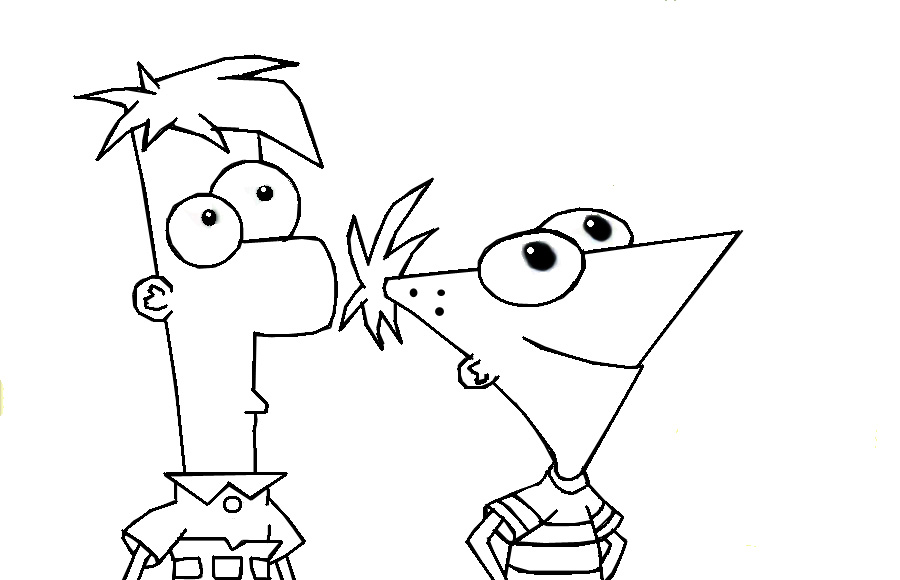 Phineas and Ferbs Printable Coloring Page