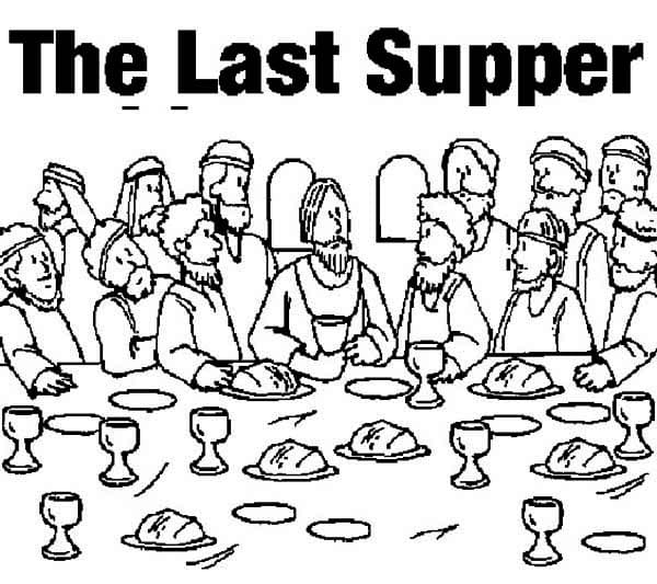 Picture of The Last Supper Cool Coloring Page
