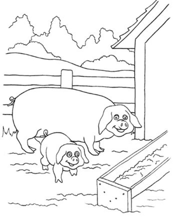 Pig And Piglet Seb90 Coloring Page