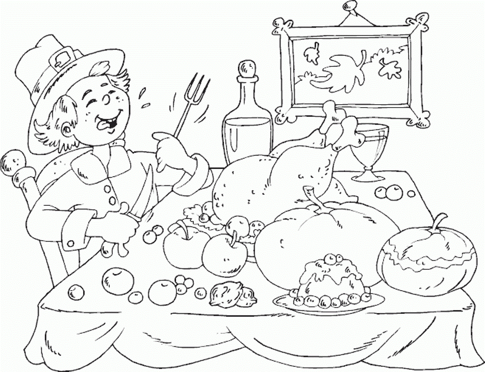 Pilgrim Thanksgiving Free S To Print9f24 Coloring Page