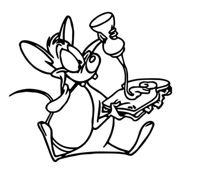 Pinky and Sandwich Coloring Page