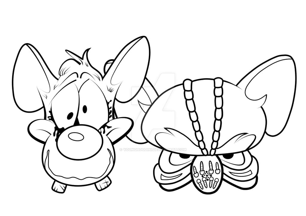 Pinky and the Brain Costume Coloring Page