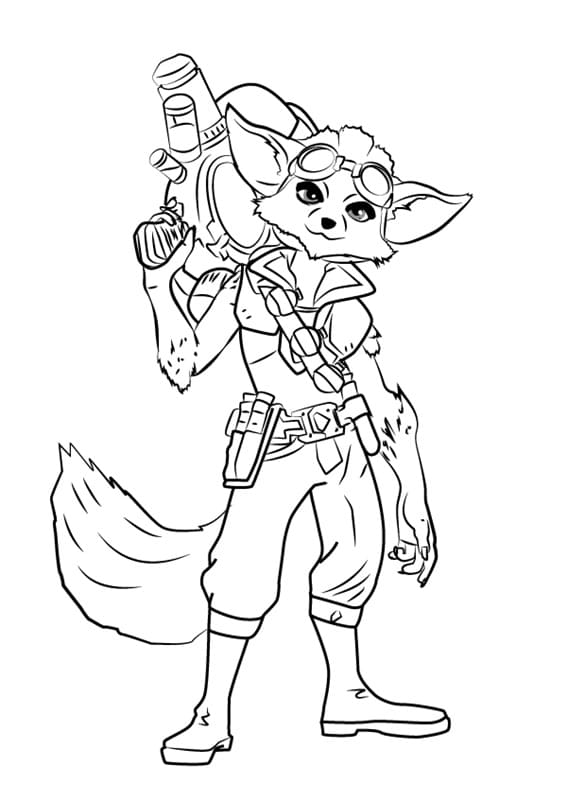 Pip from Paladins Coloring Page