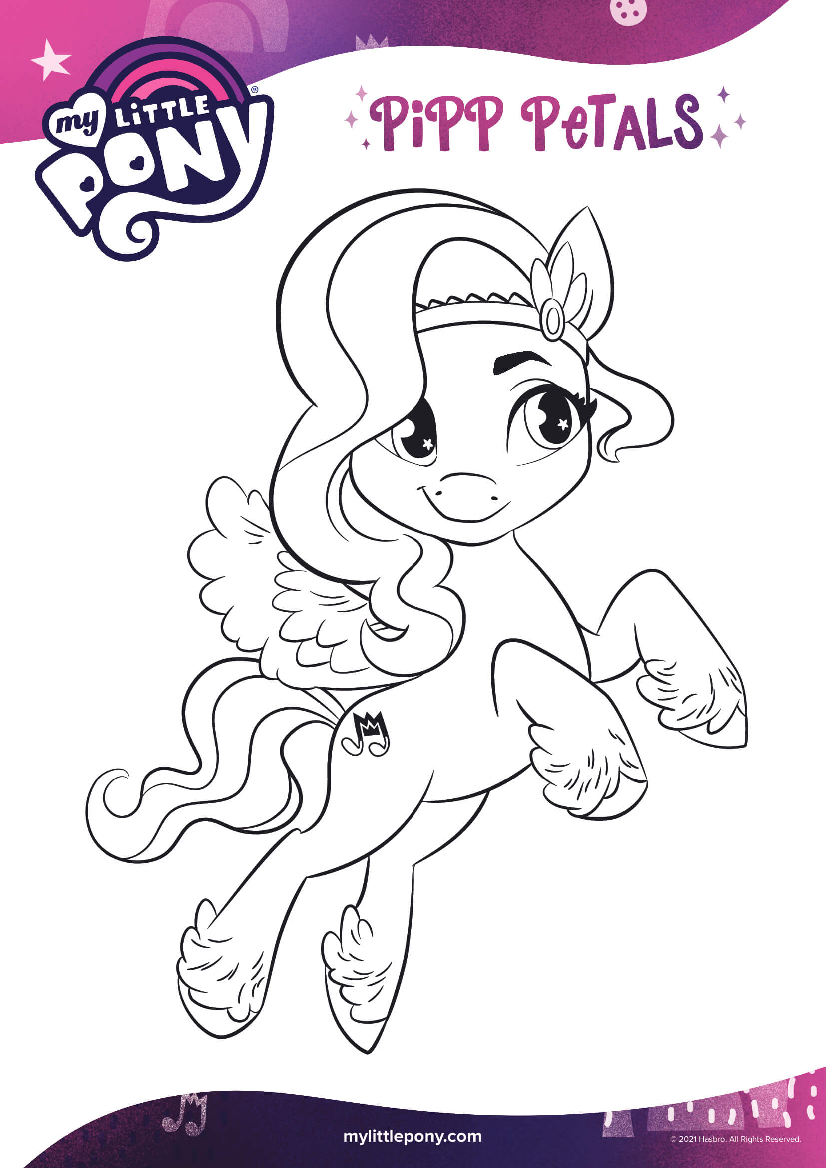 Pipp Petals Is A Stylish Pony Mlp 5 Coloring Page