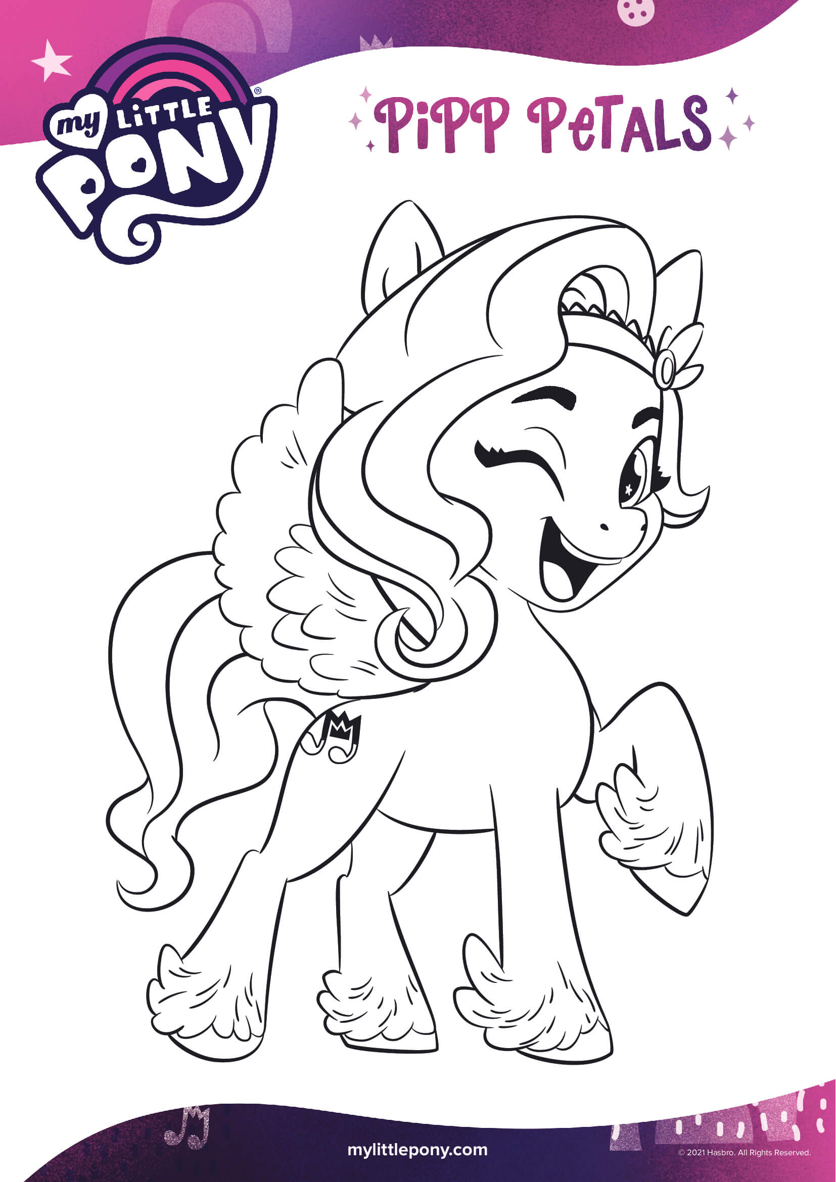 Pipp Petals Is A Talented Pop Star Mlp 5 Coloring Page