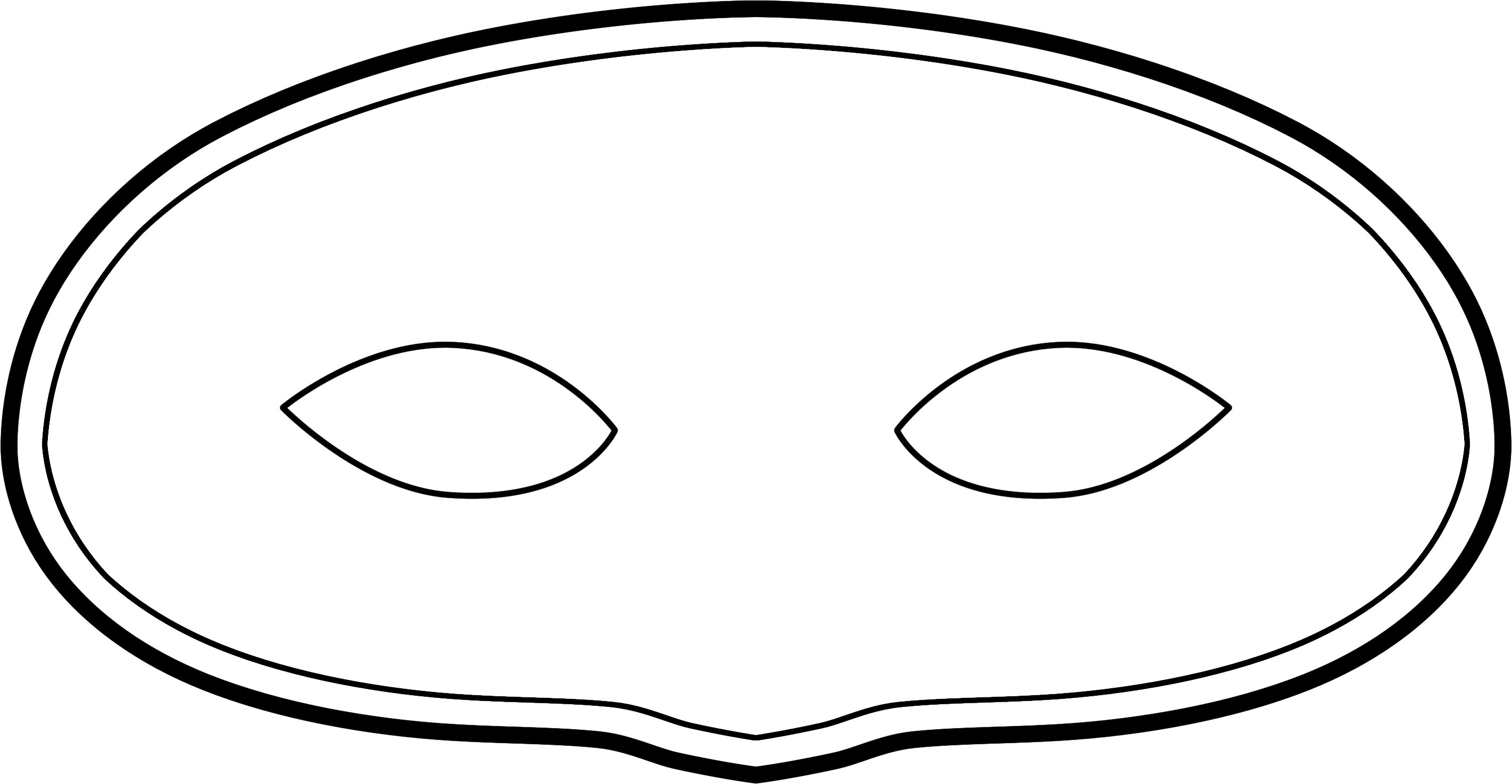 Plain Mask To Print And Decorate Coloring Page
