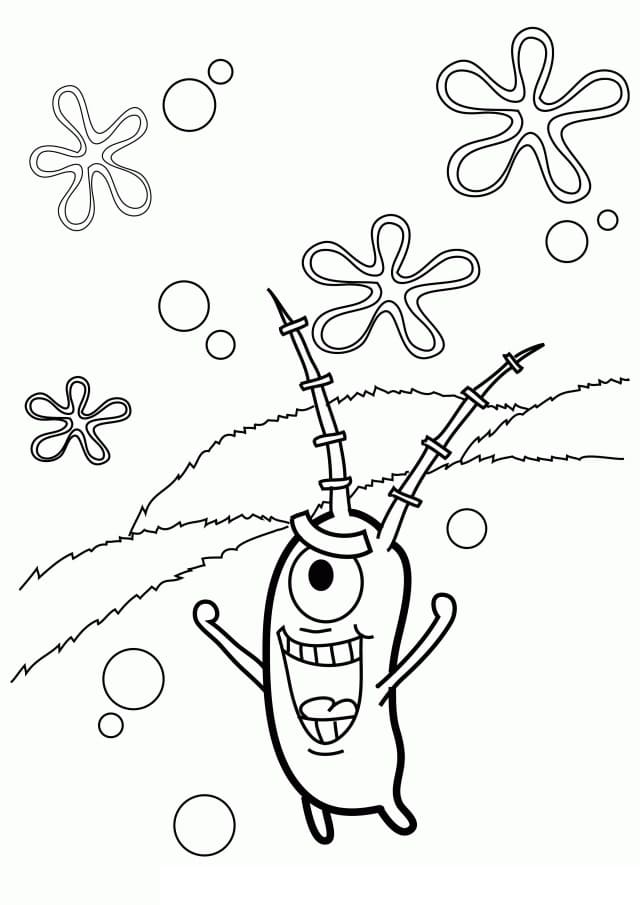 Plankton is Evil Coloring Page