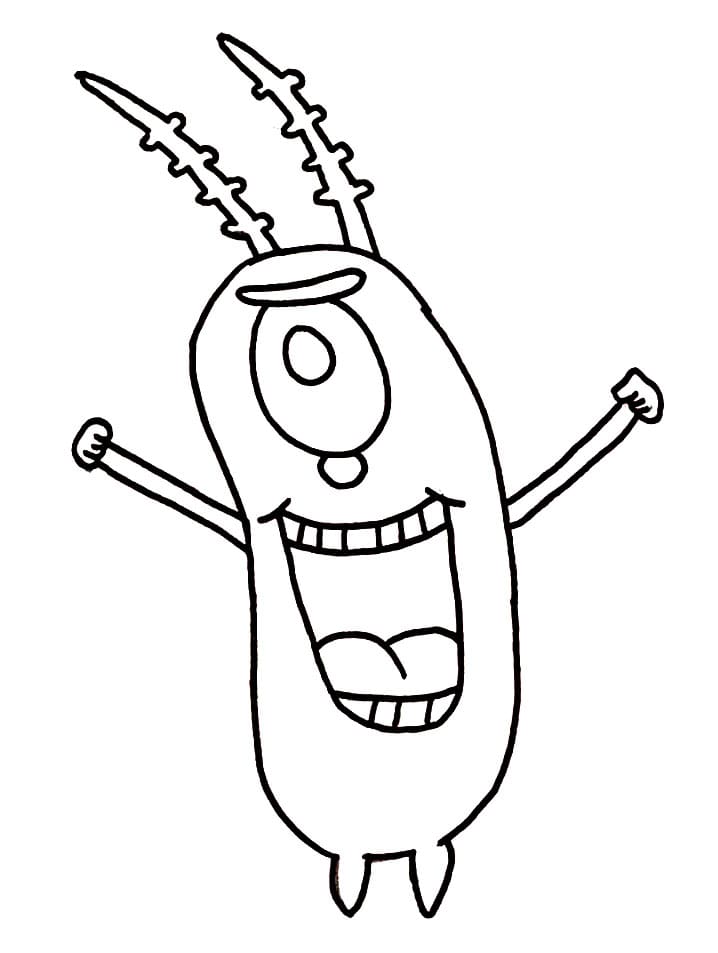 Plankton Laughing Coloring Page