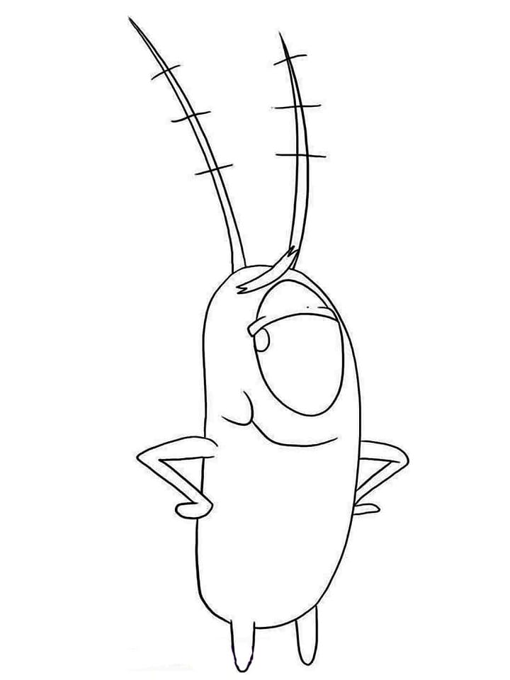 Plankton Smiles Coloring Page