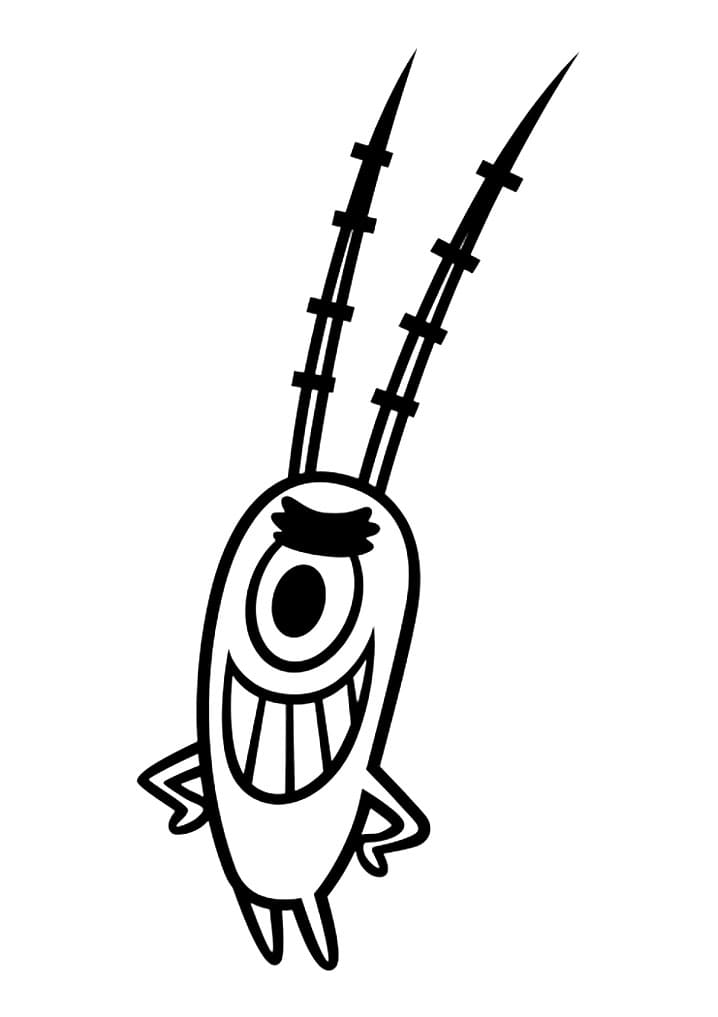 Plankton Smiling Coloring Page