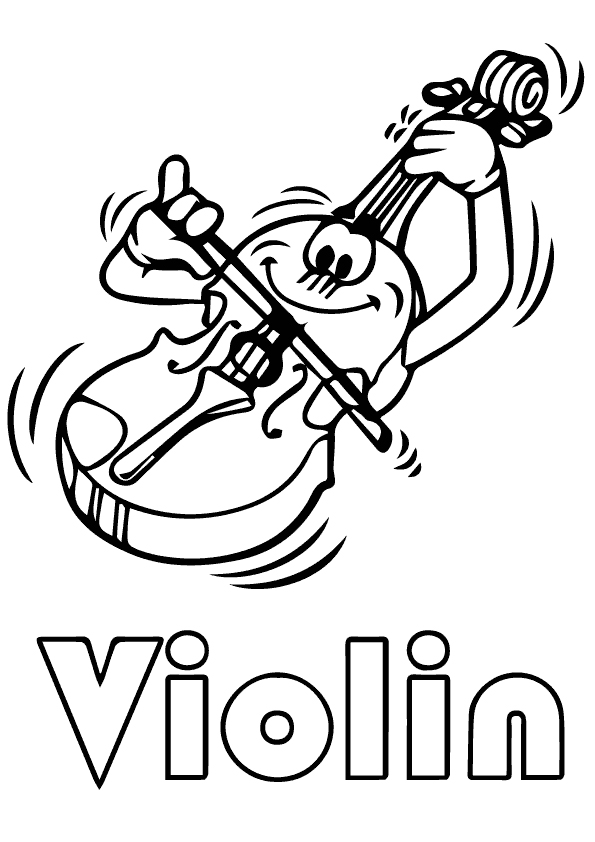 Play Violin Coloring Page