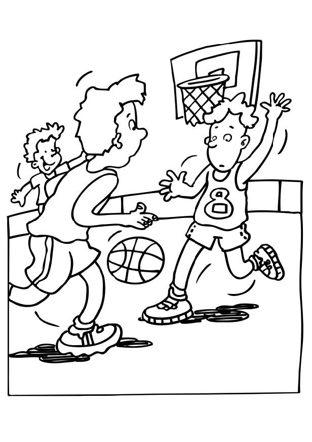 Playing Basketball Scd17 Coloring Page