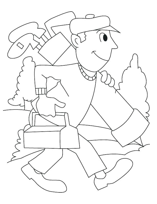 Playing Golf Coloring Page