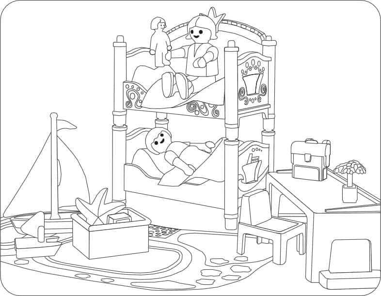 Playmobil Bedroom Coloring Page