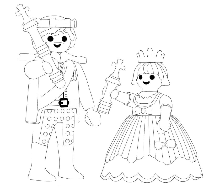 Playmobil King Coloring Page
