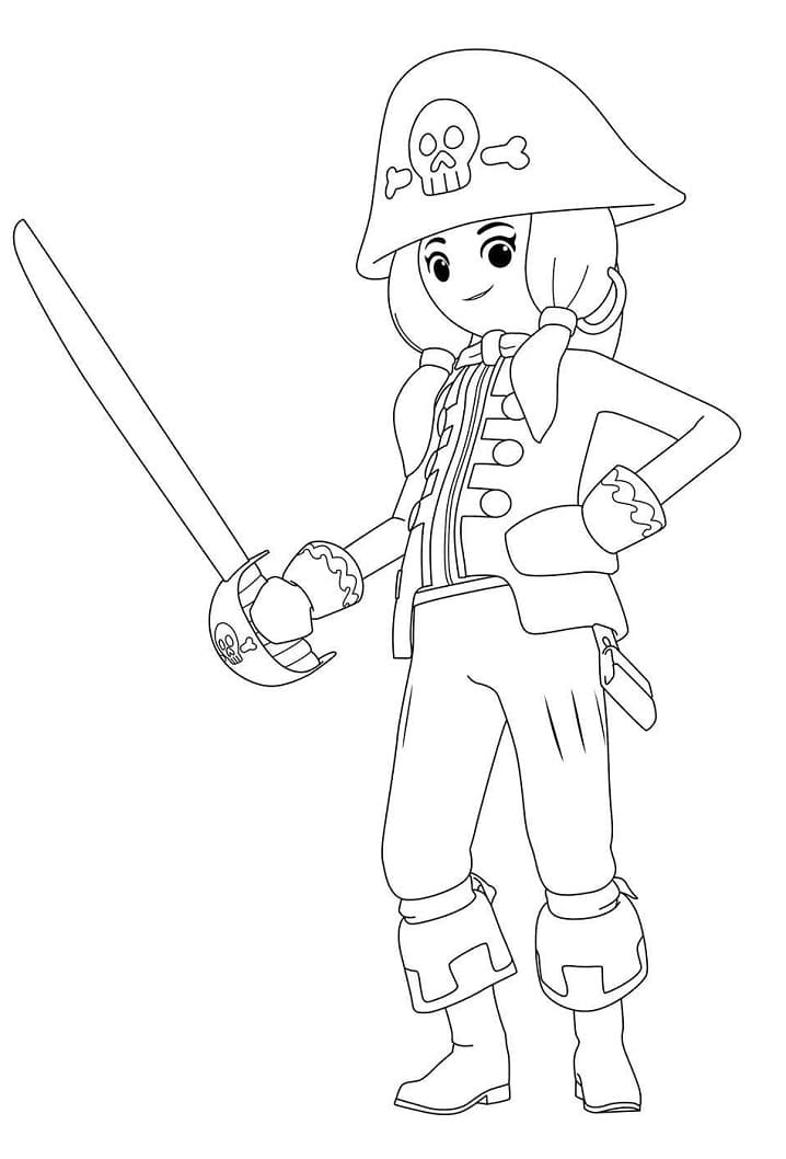 Playmobil Pirate Coloring Page