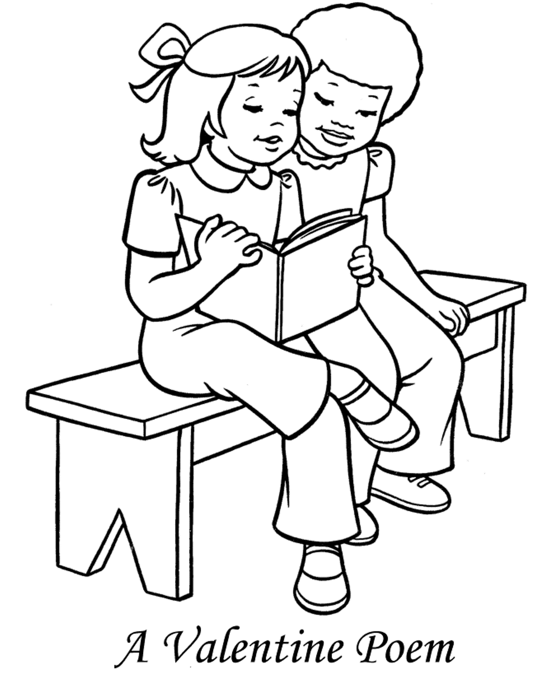 Poem For Valentine Aa66 Coloring Page