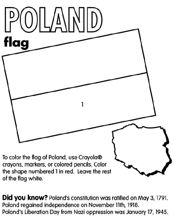 Poland Map and Flag