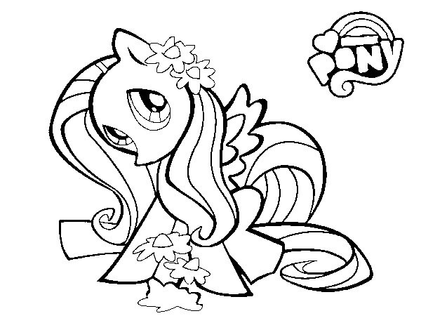 Pony Fluttershy Coloring Page