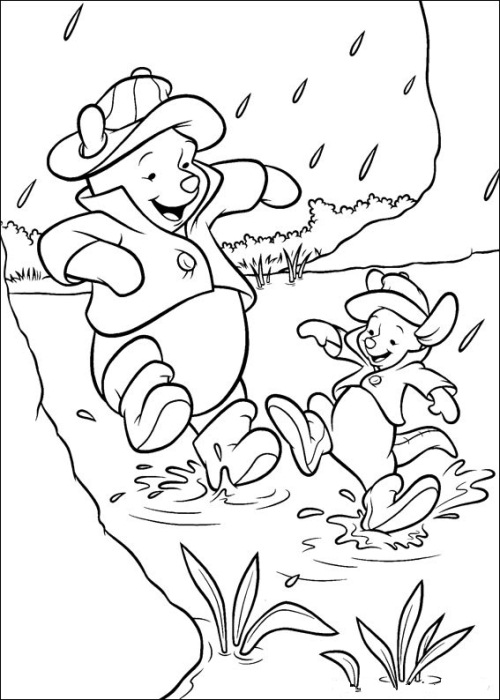 Pooh And Piglets Playing With Muds Page7990 Coloring Page