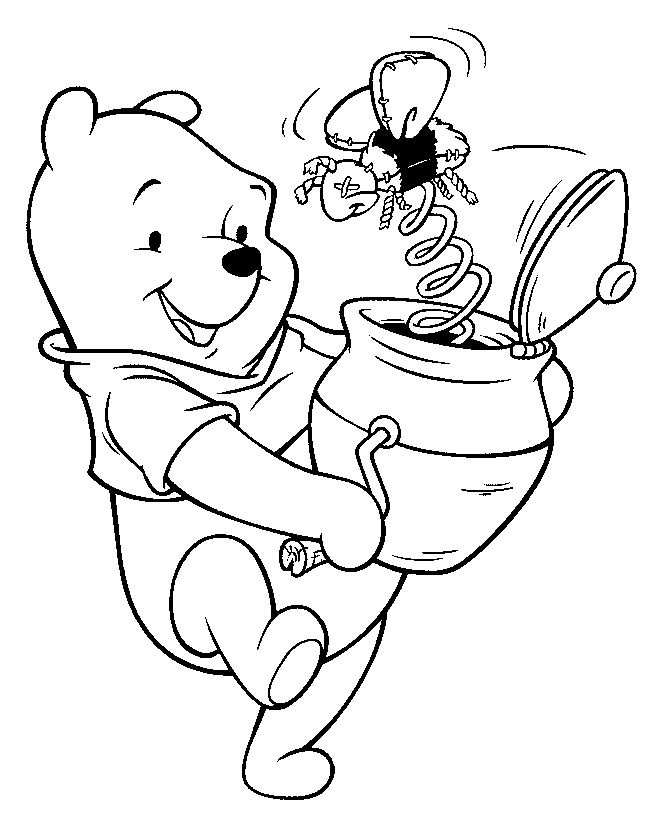 Pooh Ang Bee Pagee66a Coloring Page