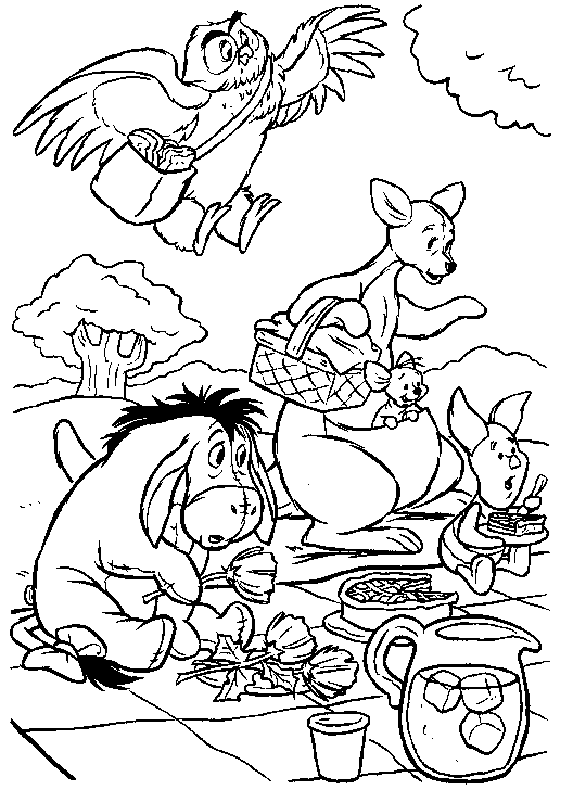 Pooh Characters Picnic