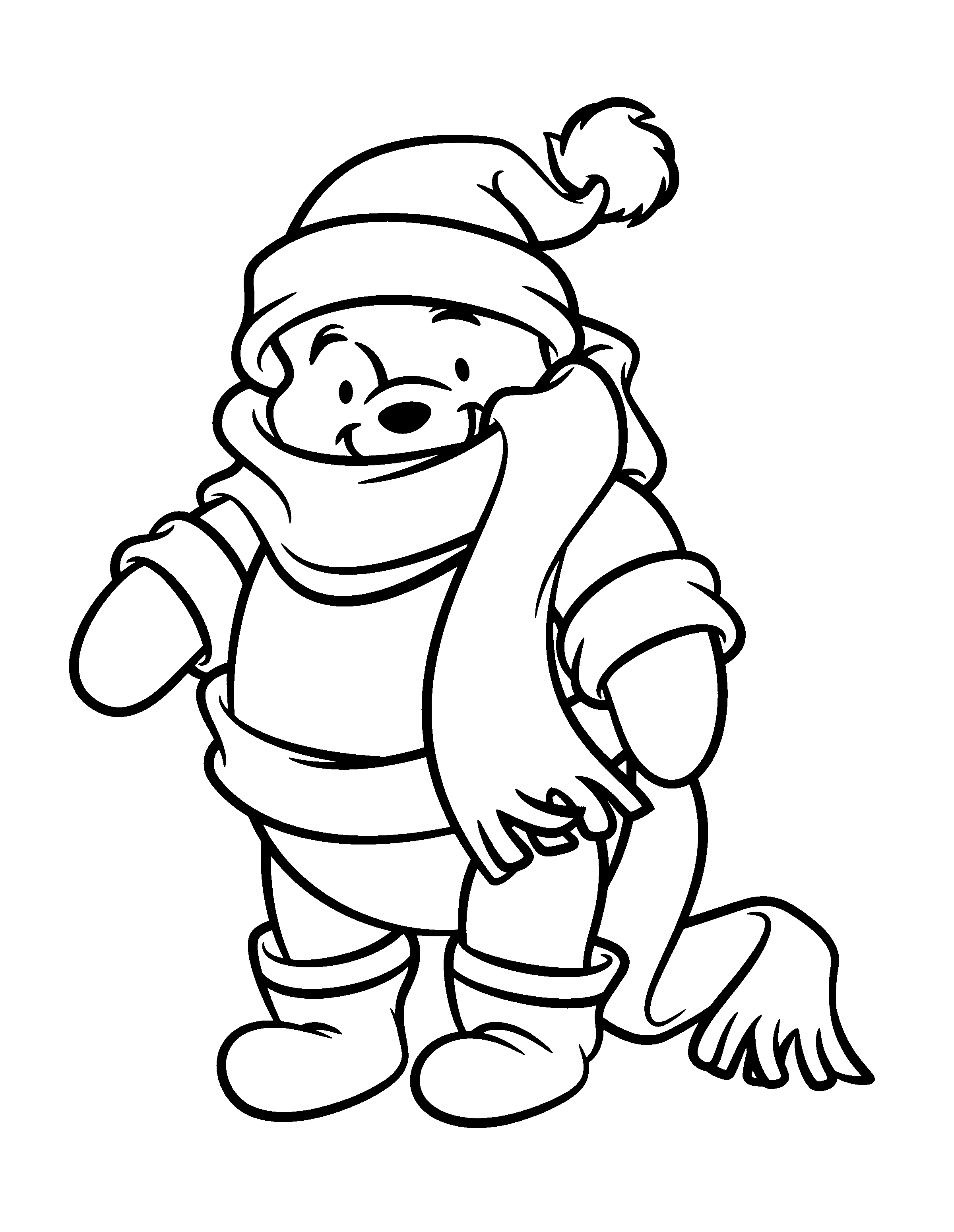 Pooh Dressed for Winter