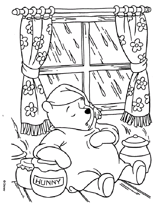 Pooh Falling Asleep Pagec36c Coloring Page