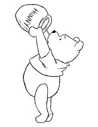 Pooh Finding Honey Coloring Page