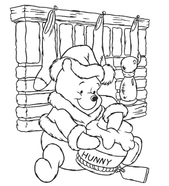 Pooh Having Honey Page1e95 Coloring Page