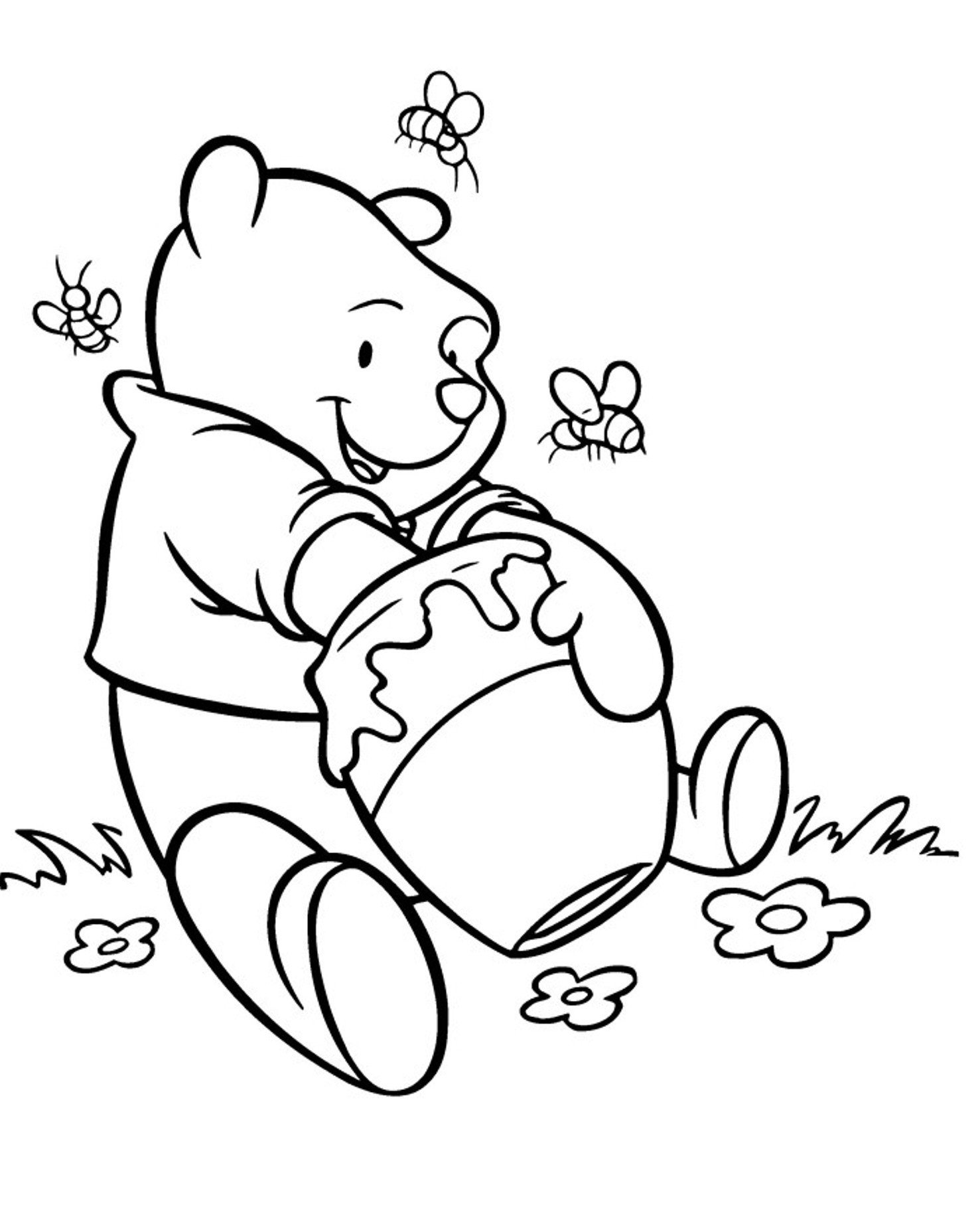 Pooh S Delicious Honeyfec2 Coloring Page