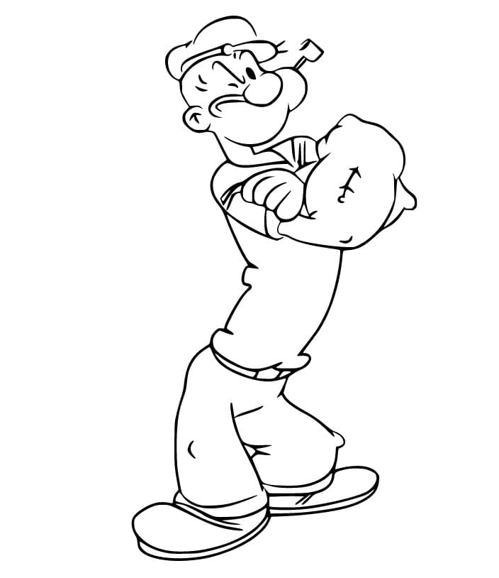 Popeye the Sailor Coloring Page