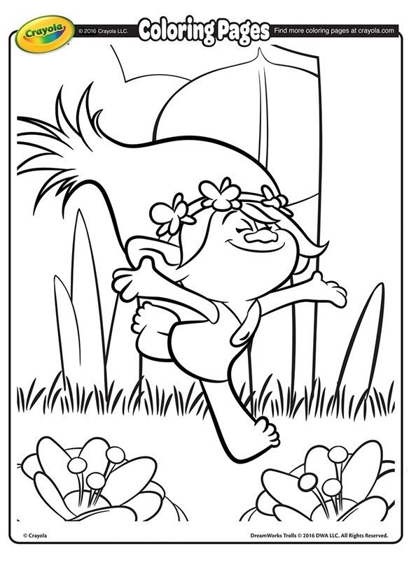 Poppy Trolls Coloring Page